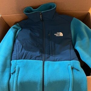 The North Face Teal and Navy Fleece Jacket